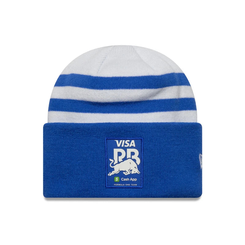 Gorro de punto con puños anchos VisaRB Yuki Tsunoda, blanco 🔥