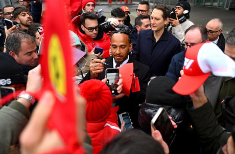 This is how Hamilton's first day at Ferrari went.