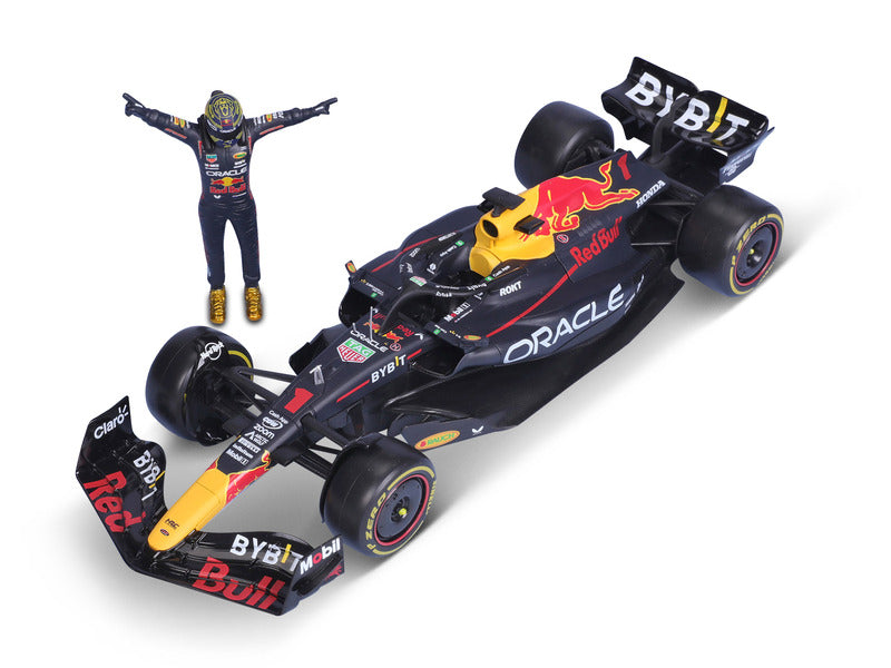 Red Bull Racing model car, bburago, Max Verstappen, #1, 1:24, RB19, with pilot