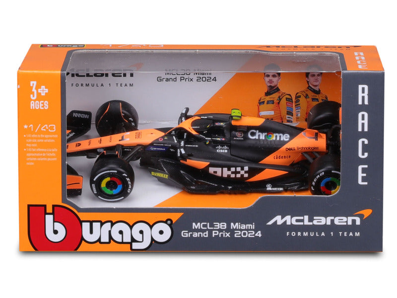 McLaren model car, Bburago, Lando Norris, Miami livery, MCL38 🔥