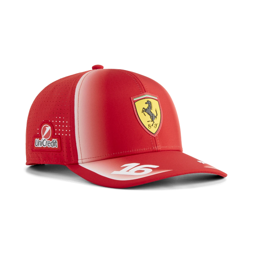 Ferrari cap, team, Charles Leclerc, Puma, red