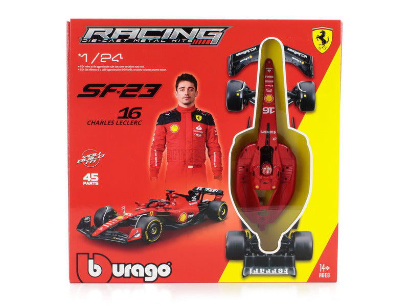 Ferrari model kit, bburago, 1:24, Charles Leclerc, #16, SF-23