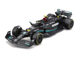 Mercedes model car, F1 W 14 E, bburago, 1:24, Lewis Hamilton #44, 2023