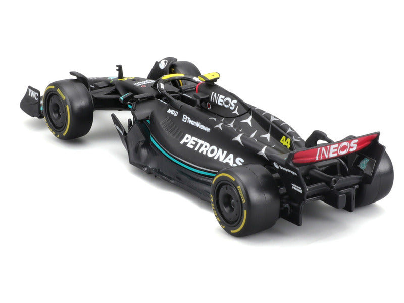 Mercedes model car, F1 W 14 E, bburago, 1:24, Lewis Hamilton #44, 2023