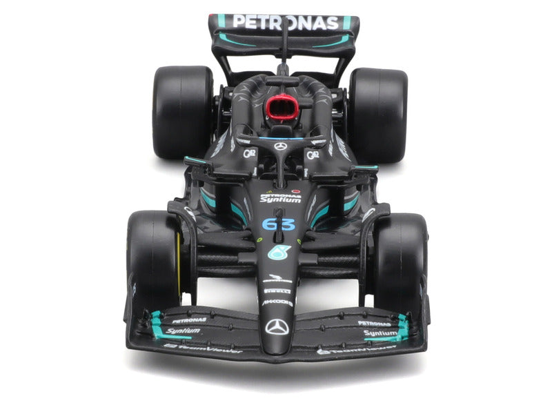 Maqueta de coche Mercedes, F1 W14 E, bburago, 1:43, George Russell n.° 63, 2023