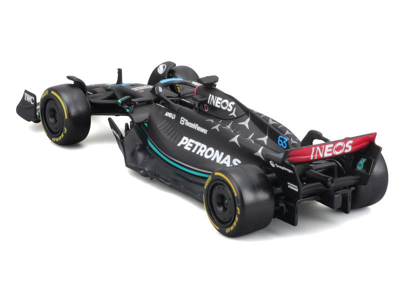 Maqueta de coche Mercedes, F1 W14 E, bburago, 1:43, George Russell n.° 63, 2023