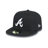 Atlanta Braves cap, New Era, 39THIRTY, basic, black