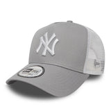 New York Yankees cap, New Era, trucker, grey