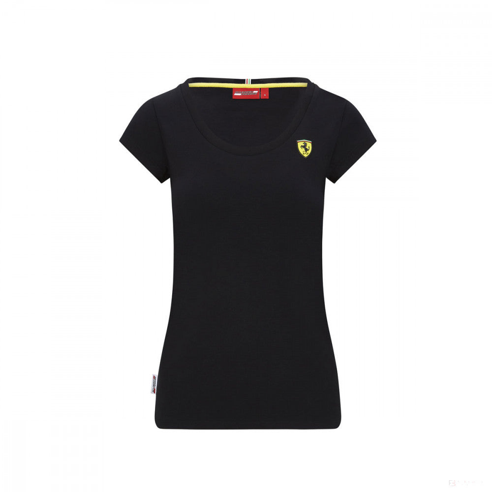 Ferrari Womens T-shirt, Shield, Black, 2020