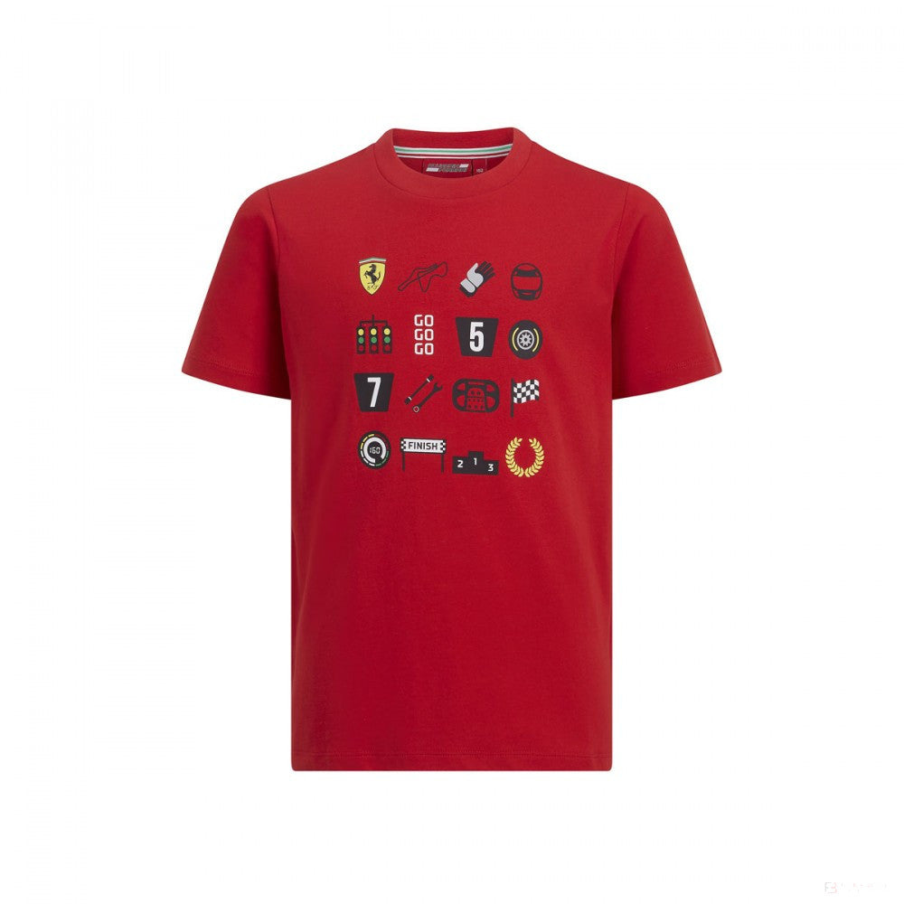 Ferrari Kids T-shirt, Graphic, Red, 2019