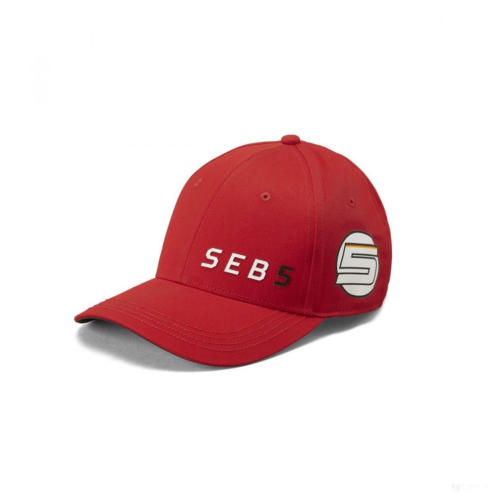 Ferrari Baseball Cap, Sebastian Vettel SEB5, Adult, Red, 2019