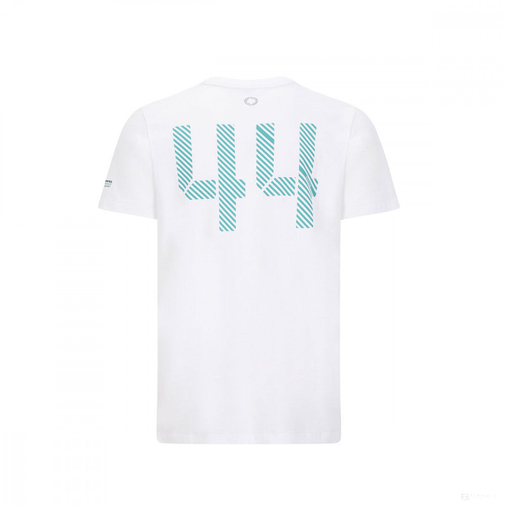 Mercedes T-shirt, Lewis Hamilton #44, White, 2020