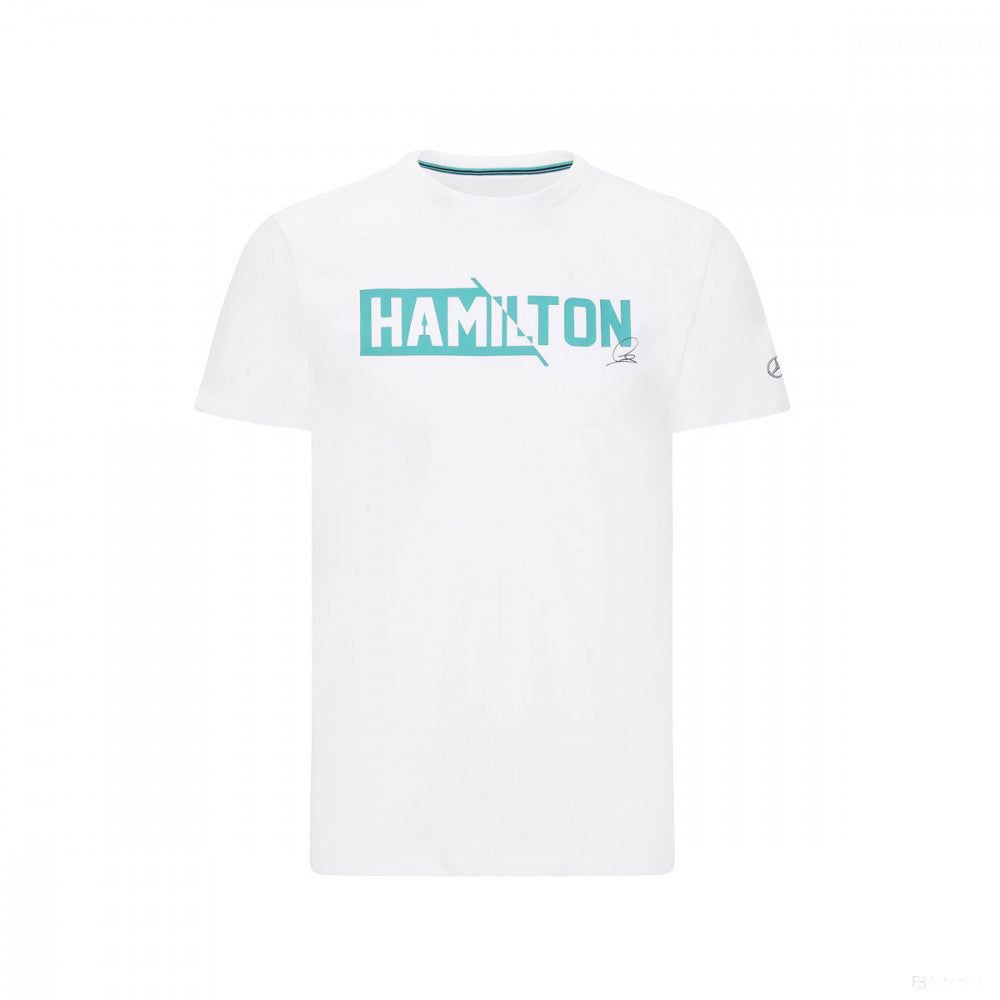 Mercedes T-shirt, Lewis Hamilton #44, White, 2020