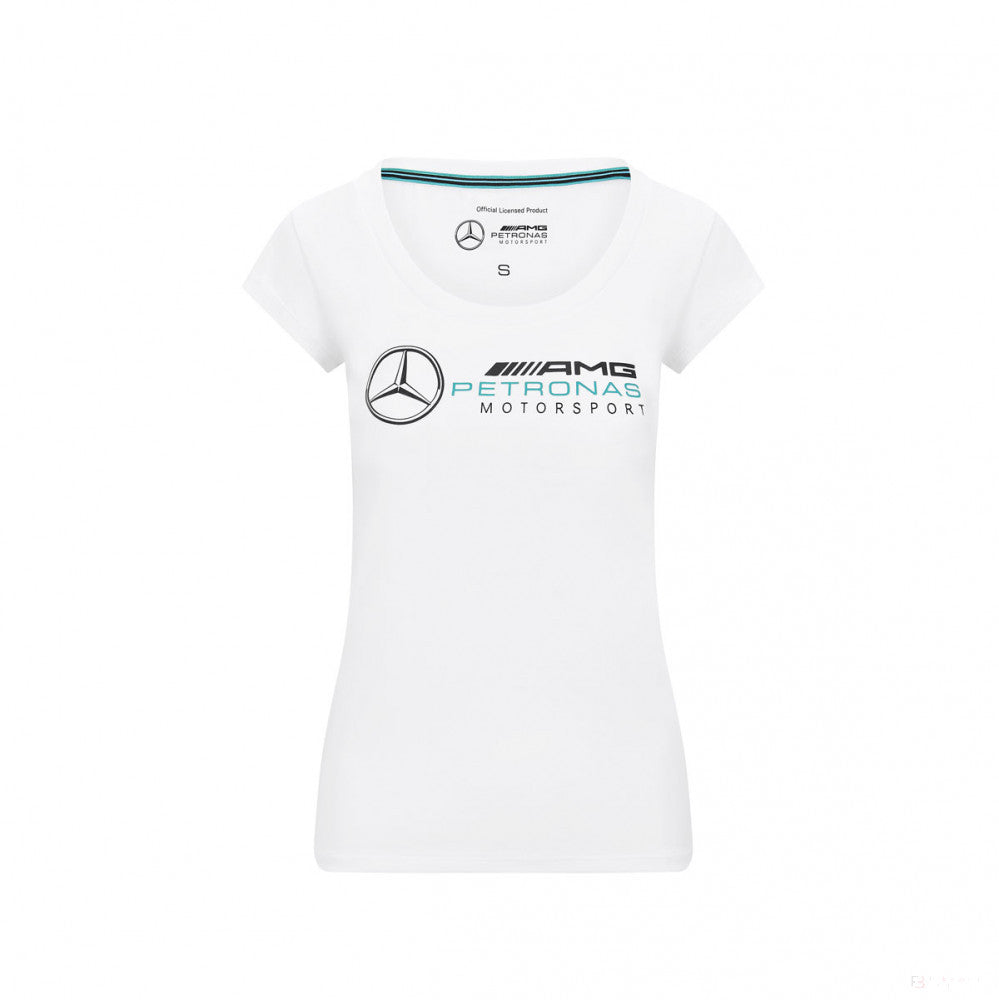 Mercedes Womens T-shirt, Logo, White, 2020 - FansBRANDS®