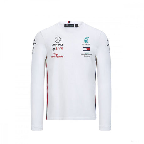 Mercedes Long Sleeve T-shirt, Long Sleeve Team, White, 2020 - FansBRANDS®