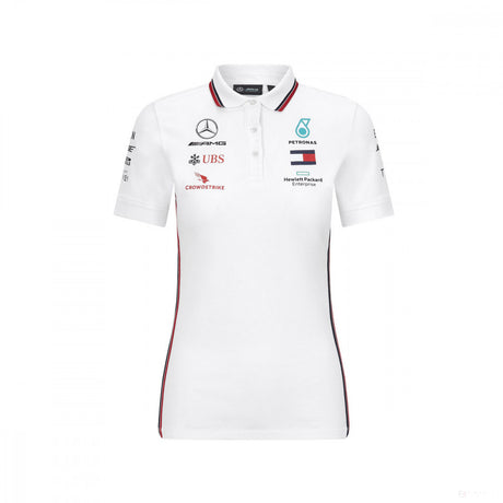 Mercedes Womens Polo, Team, White, 2020 - FansBRANDS®