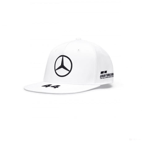 Mercedes Flatbrim Cap, Lewis Hamilton, Adult, White, 20/21 - FansBRANDS®