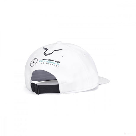 Mercedes Flatbrim Cap, Lewis Hamilton, Adult, White, 20/21 - FansBRANDS®