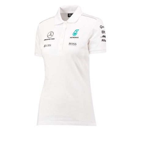 Mercedes Womens Polo, Team, White, 2017 - FansBRANDS®