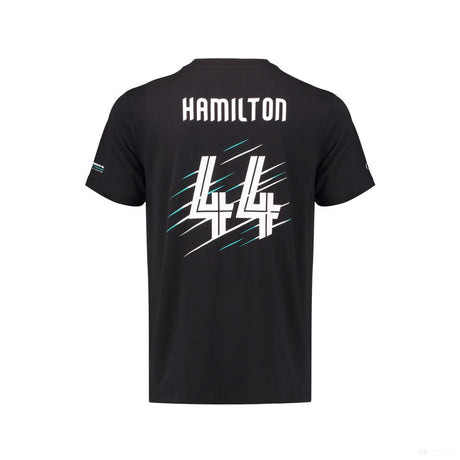 Mercedes T-shirt, Hamilton Lewis 44, Black, 2018