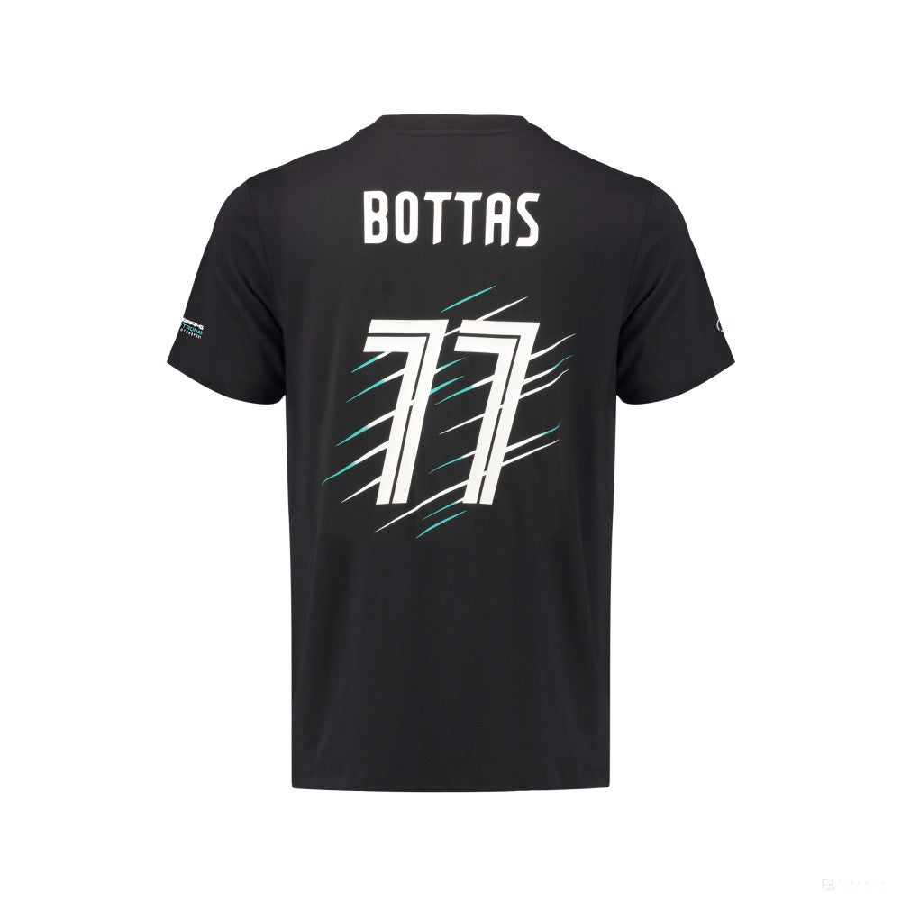 Mercedes T-shirt, Bottas Valtteri 77, Black, 2018