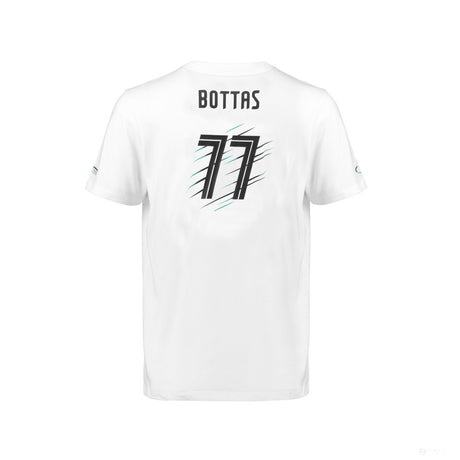 Mercedes Kids T-shirt, Bottas, White, 2018