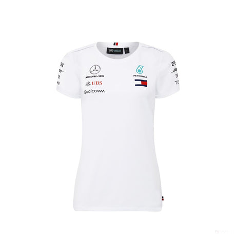 Mercedes Womens T-shirt, Team, White, 2018 - FansBRANDS®