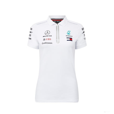 Mercedes Womens Polo, Team, White, 2018 - FansBRANDS®