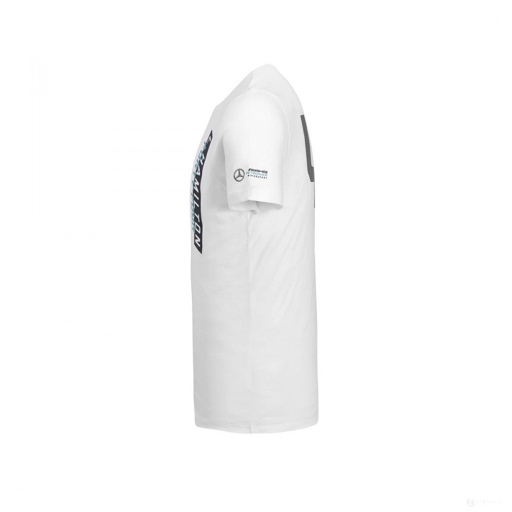 Mercedes T-shirt, Lewis Hamilton #44, White, 2019