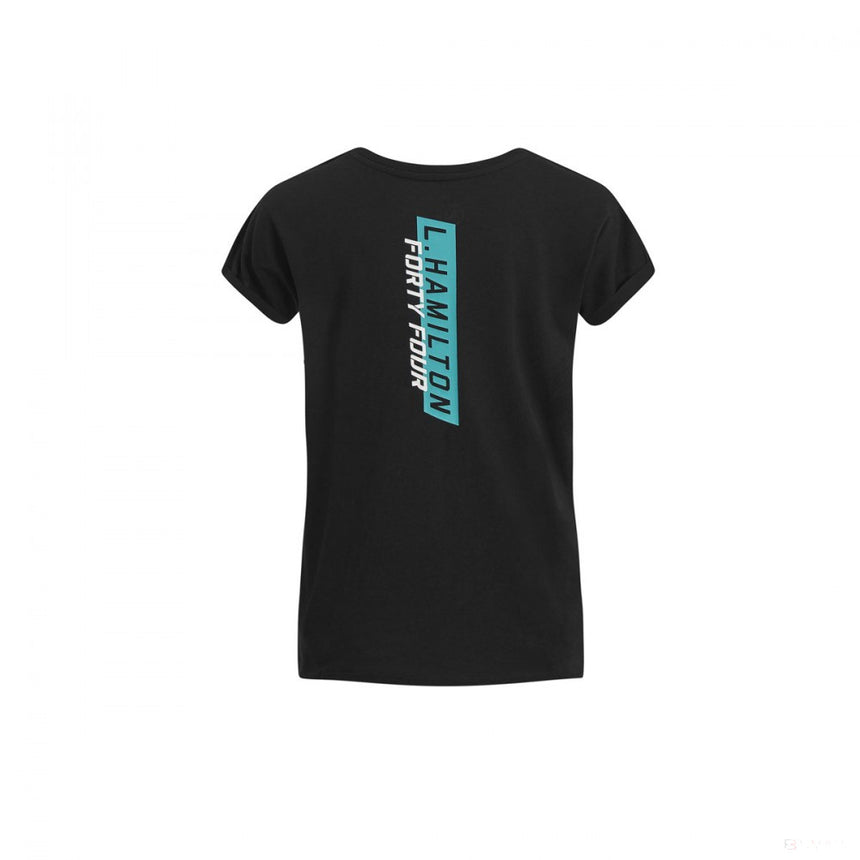 Black t-shirt with Lewis Hamilton Forty Four print