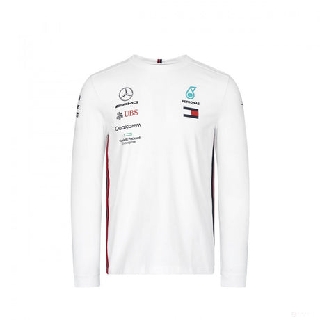 Mercedes Long Sleeve T-shirt, Long Sleeve Team, White, 2019 - FansBRANDS®