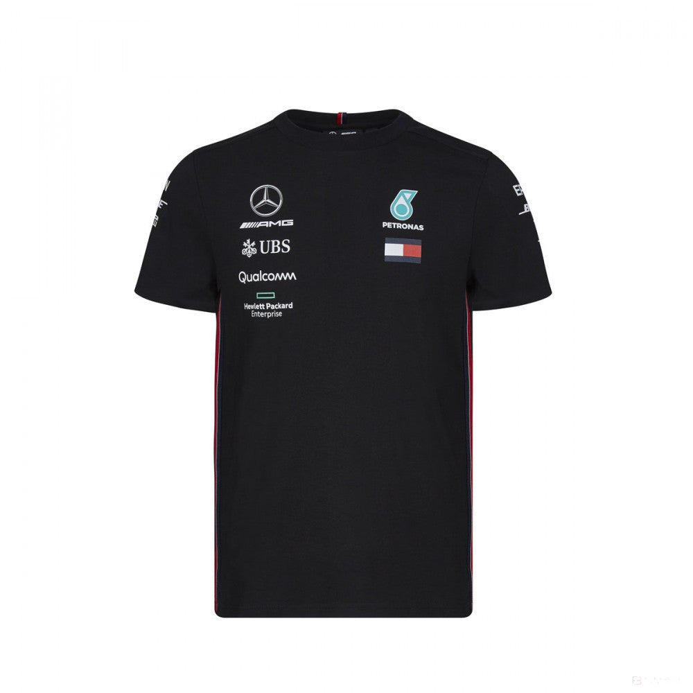 Mercedes T-shirt, Team, Black, 2019
