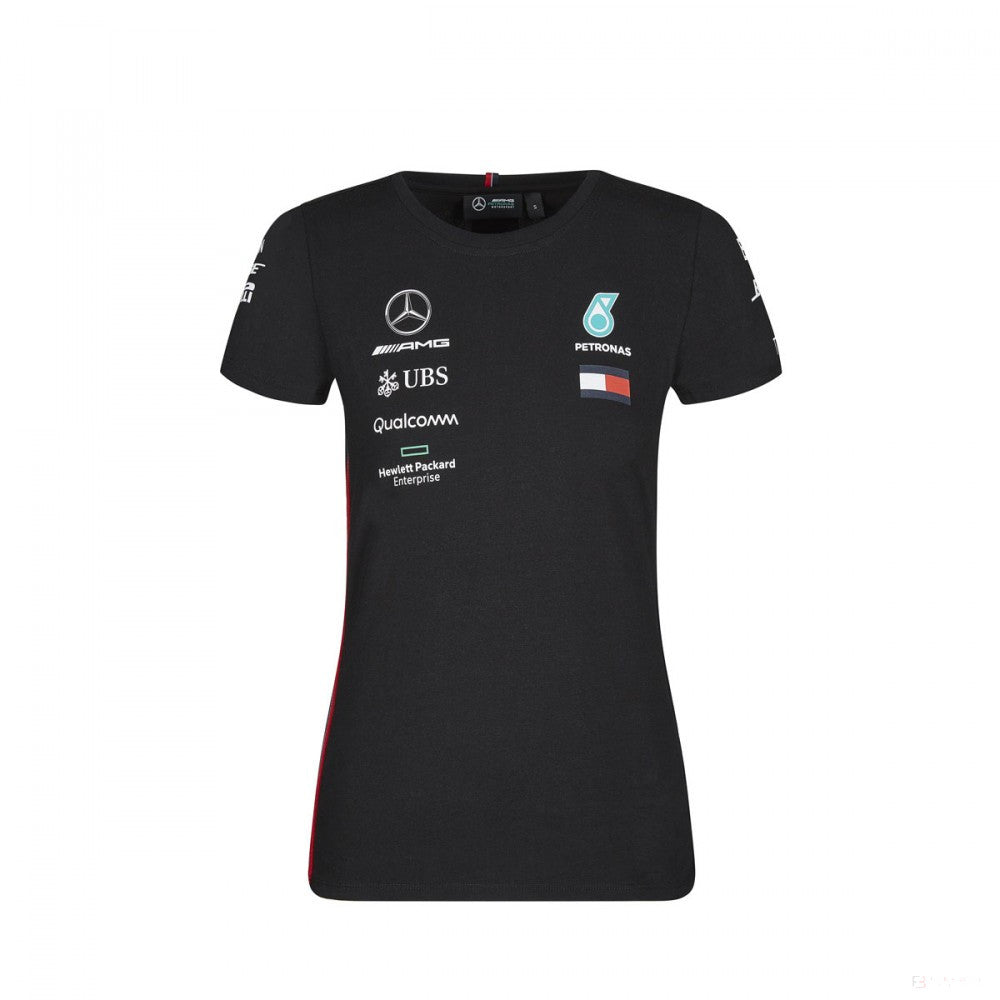 Mercedes Womens T-shirt, Team, Black, 2019 - FansBRANDS®