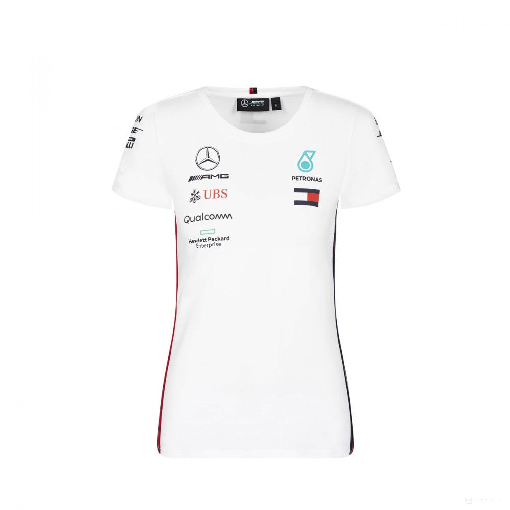 Mercedes Womens T-shirt, Team, White, 2019