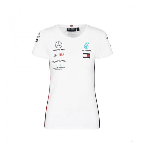 Mercedes Womens T-shirt, Team, White, 2019 - FansBRANDS®