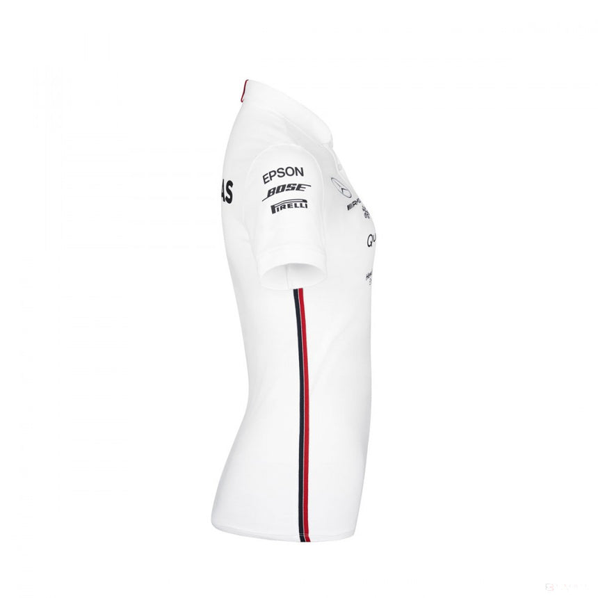 Mercedes Womens Polo, Team, White, 2019 - FansBRANDS®