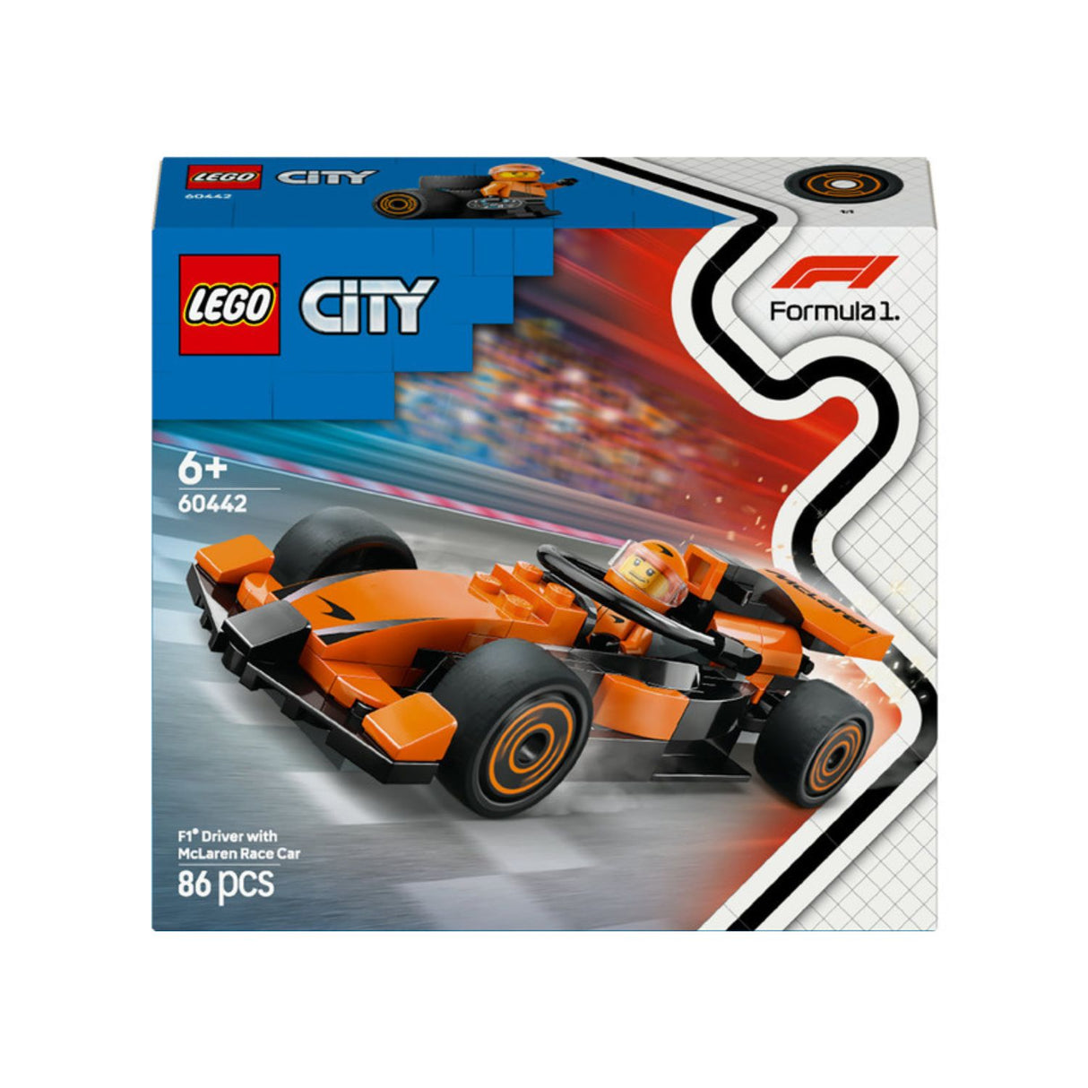 McLaren, F1 LEGO® City 60442, race car with driver