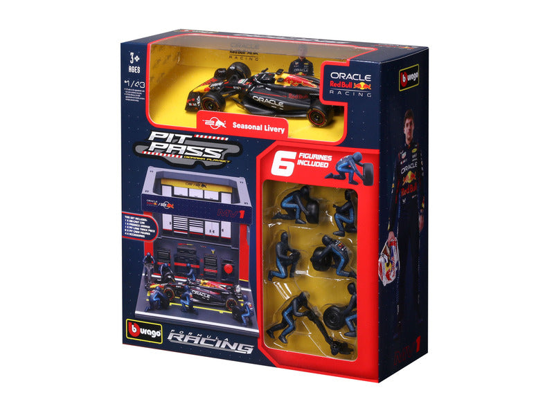 Red Bull Racing model kit, pit pass, bburago, 1:43, Max Verstappen, #1, RB19