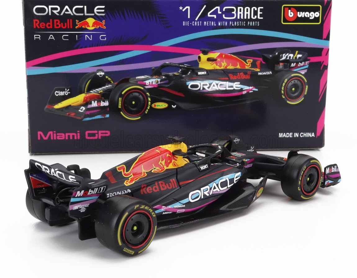 Red Bull Racing model car 1:43, bburago, RB19, Miami, Max Verstappen #1, 2023