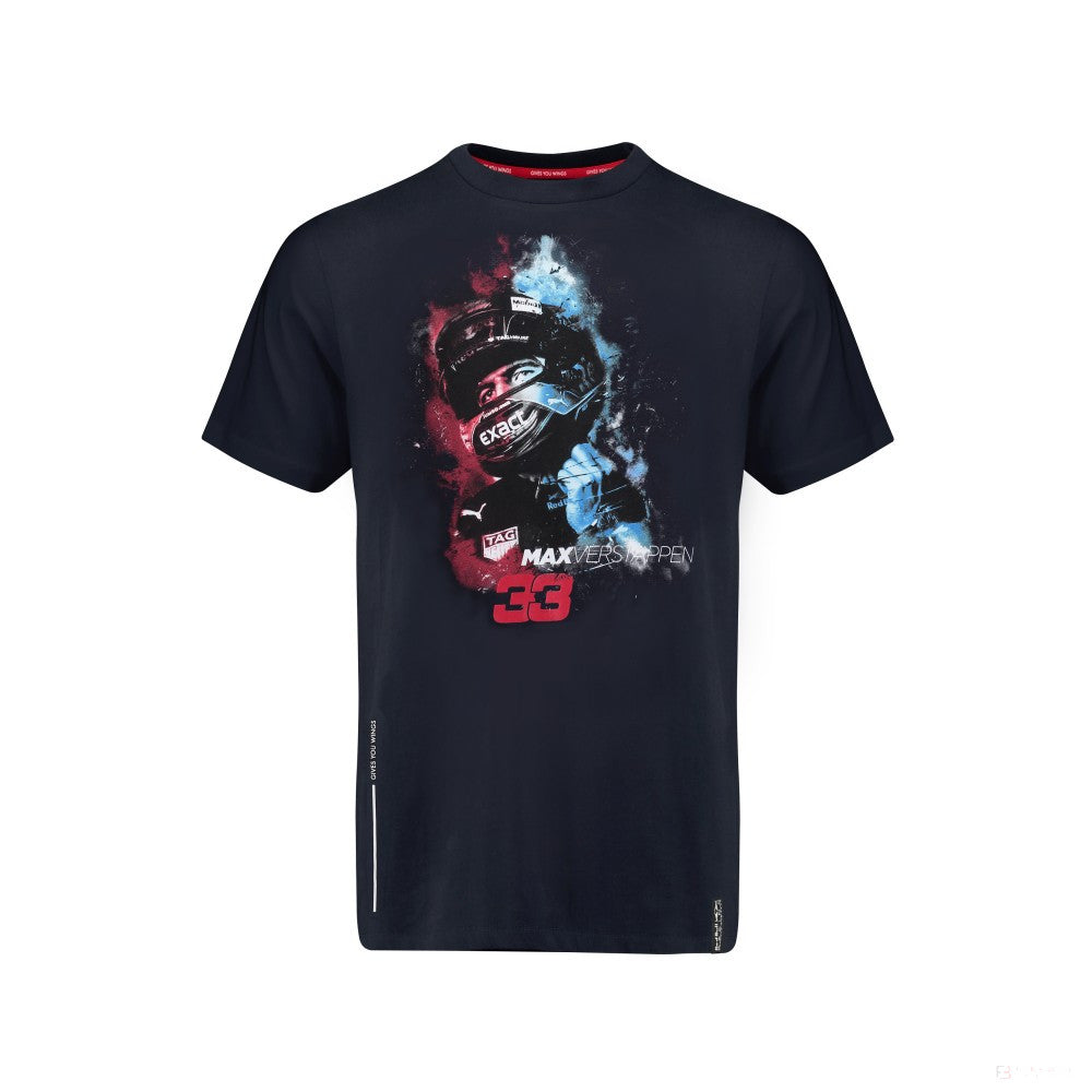 Red Bull T-shirt, Verstappen Helmet, Blue, 2018