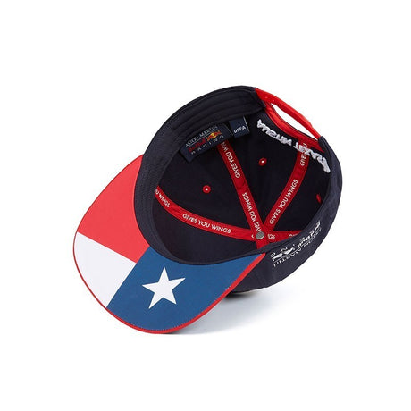 Red Bull Flatbrim Cap, USA GP, Adult, Blue, 2018 - FansBRANDS®
