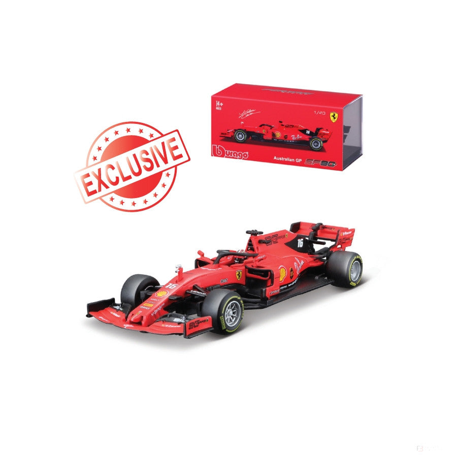 Ferrari Model car, SF90 Charles Leclerc, 1:43 scale, Red, 2020