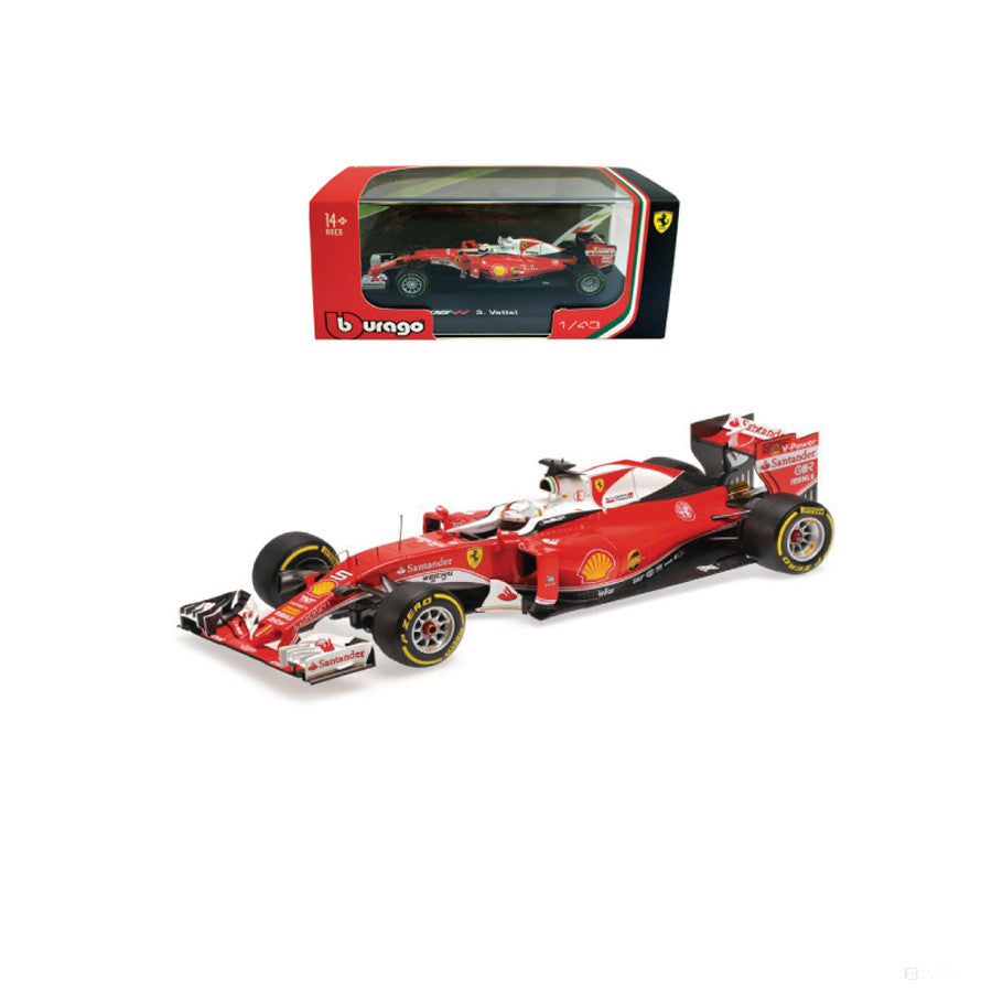 Ferrari Model car, SF16-H Sebastian Vettel, 1:43 scale, Red, 2018