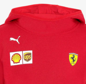Sudadera infantil Ferrari, equipo, roja, 20/21