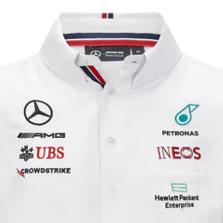 Camiseta del equipo Mercedes, blanca, 2021
