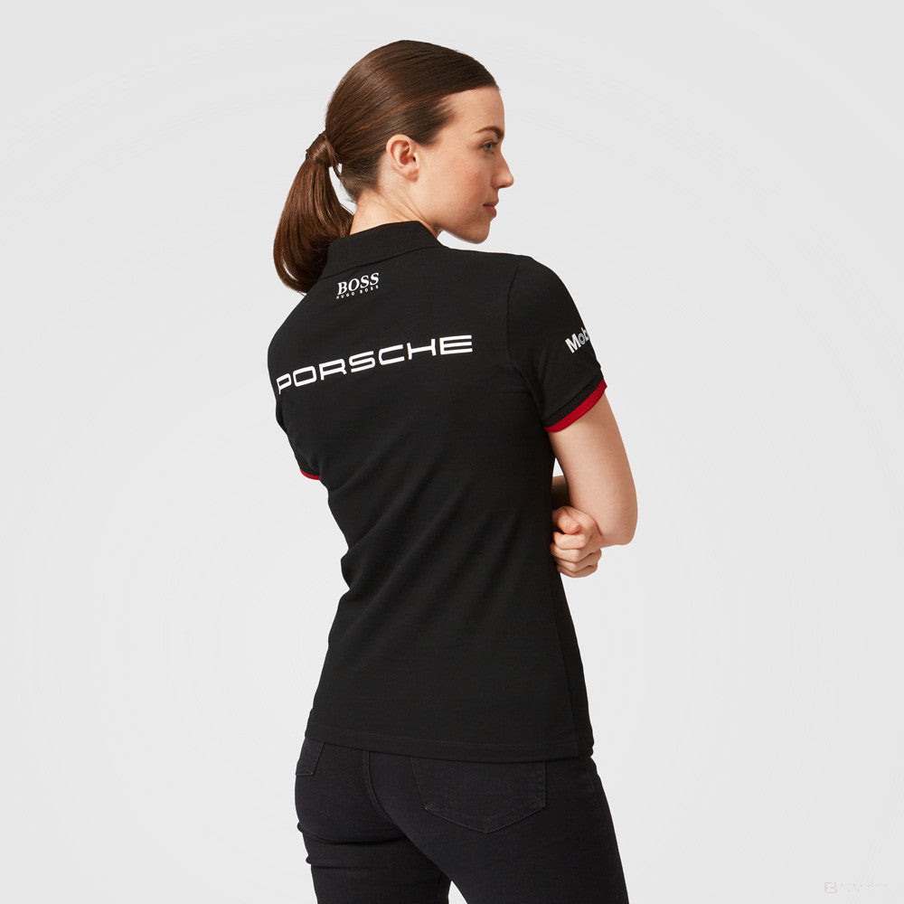 Porsche Womens Team Polo, Black, 2022 - FansBRANDS®