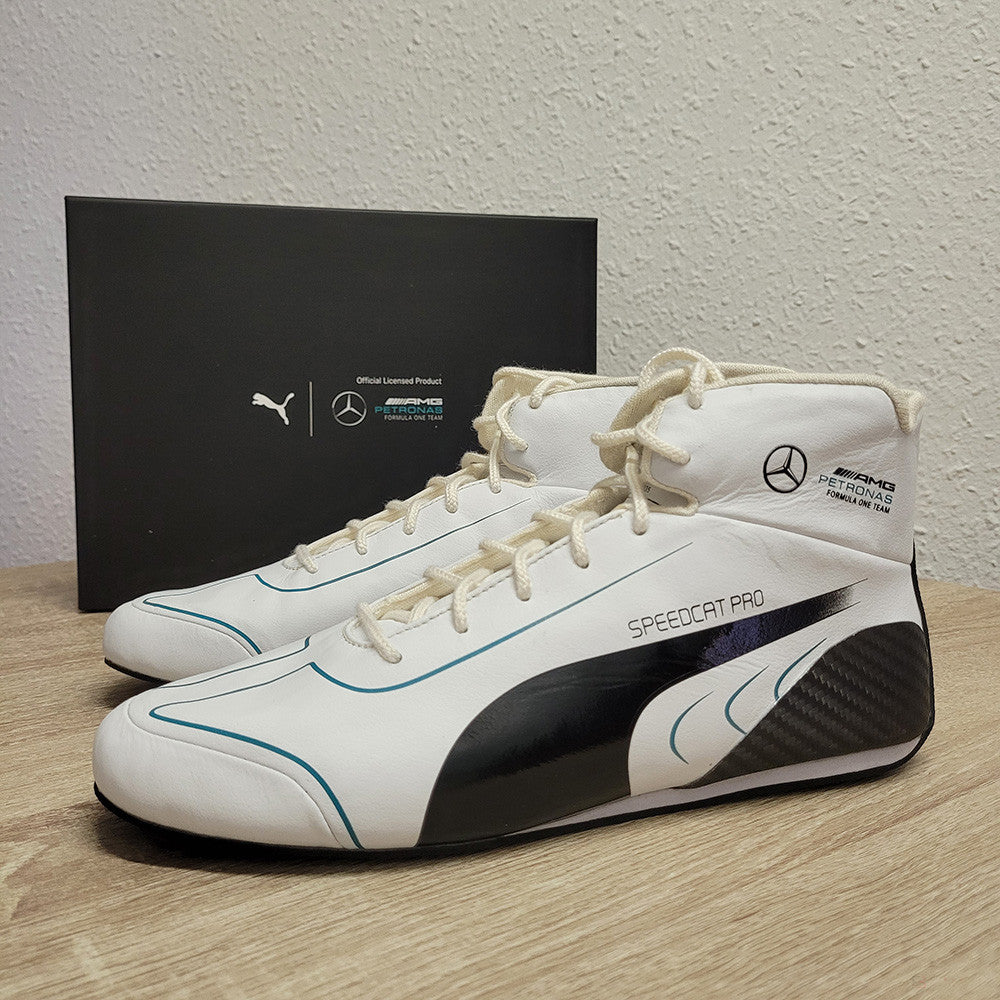 Puma Mercedes Speedcat Pro Replica Motorsport Shoes, White, 2021