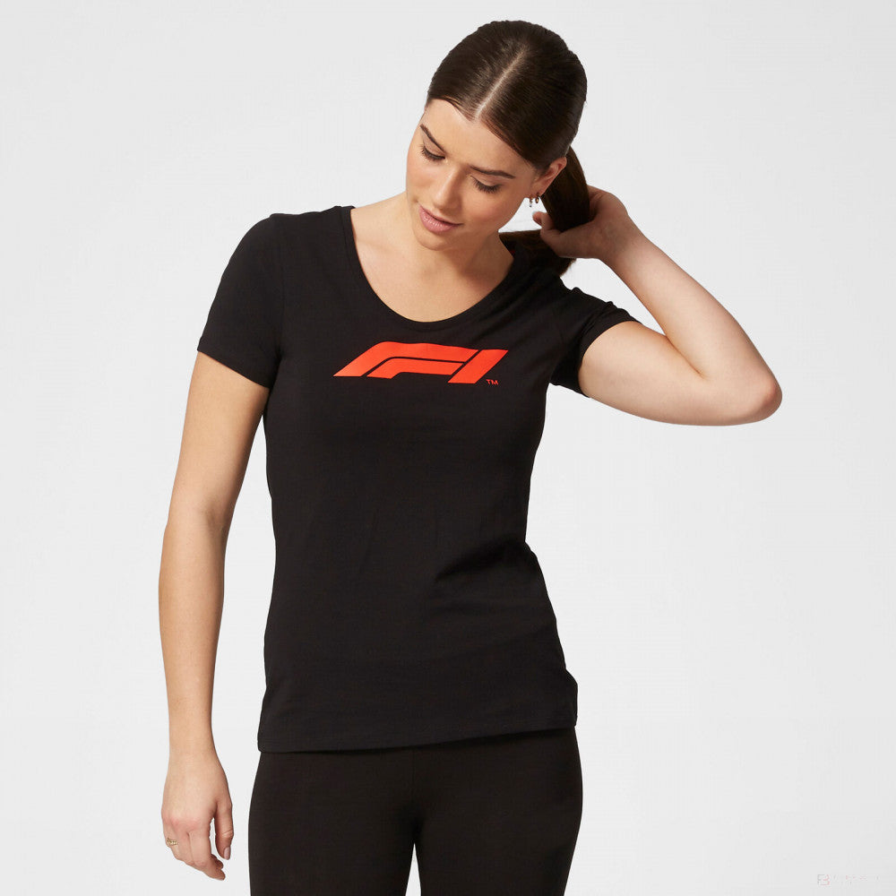Formula 1 Womens T-shirt, Formula 1 Logo, Black, 2020