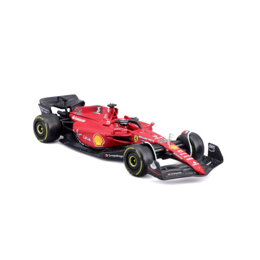 Ferrari F1 model car, with helmet, F1-75, bburago, 1:43, Carlos Sainz