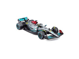Mercedes F1 Model car, Bburago, F1 W13 E Perfromance, Lewis Hamilton #44, silver, 1:43 scale, acryl box, 2022